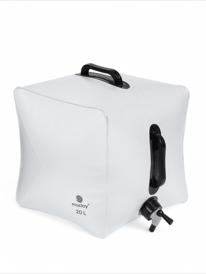 Канистра для туриста maclay, 20 л, 28×28×24 см, ПВХ, белая - Фото 1