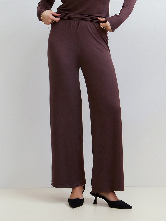 Брюки женские MIST, размер XS, коричневые - Фото 1