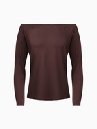 Лонгслив с открытыми плечами женский MIST, размер XS, коричневый 10658503