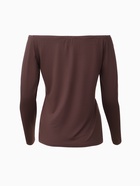 Лонгслив с открытыми плечами женский MIST, размер XS, коричневый 10658503