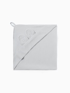 Полотенце - уголок муслиновое «Крошка Я», 75×75 см, хлопок 100%, серо-голубое - Фото 2