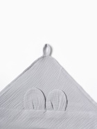 Полотенце - уголок муслиновое «Крошка Я», 75×75 см, хлопок 100%, серо-голубое - Фото 4