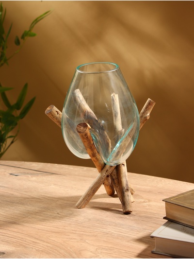 УЦЕНКА Вазон на ветках «Мечта», 20×23×20 см, стекло
