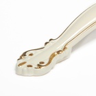 УЦЕНКА Ручка-скоба РС201, м/о 96 мм, белая, с золотой вставкой - Фото 2