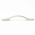 УЦЕНКА Ручка-скоба РС201, м/о 96 мм, белая, с золотой вставкой - Фото 4