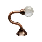 УЦЕНКА Крючок для штор «ТУНДРА» KS007, однорожковый, цвет медь - Фото 1