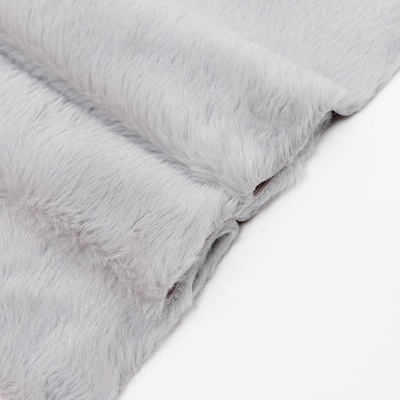 Ткань для рукоделия и шитья, мех искусственный, ширина 150 см, серая