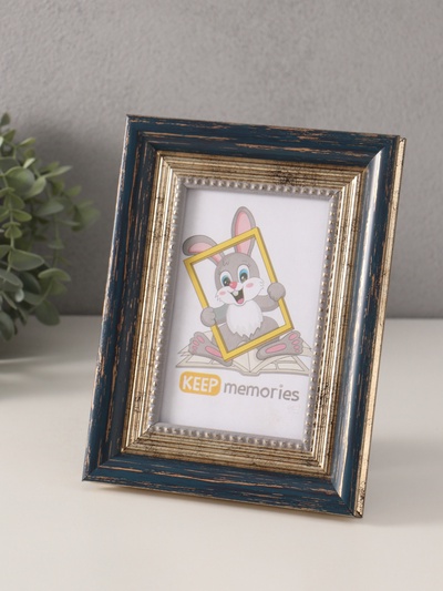 Фоторамка для фото 10×15 см «Любава», пластик, синий