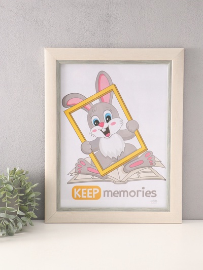 Фоторамка для фото 30×40 см «Фон Арт», пластик, белый с серым