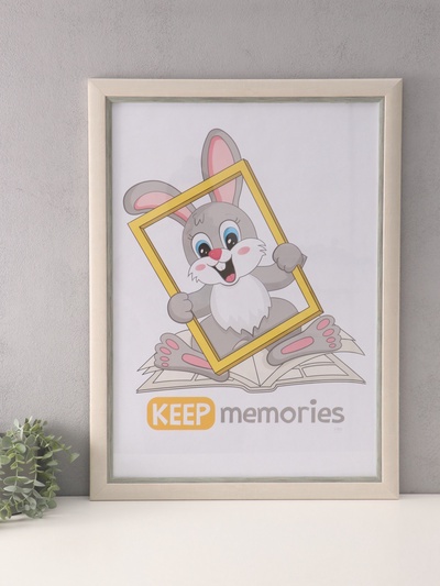 Фоторамка для фото 50×70 см «Фон Арт», пластик, белый с серым