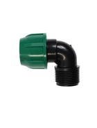 Отвод ПНД ZEIN, 25 мм x 1", наружная резьба - фото 808756408