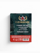 Подарочный набор «23 февраля», блок для записей с отрывными листами и заданиями, карандаши - Фото 17