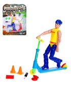 Пальчиковый самокат c фигуркой, МИКС - Фото 1