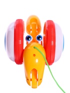 Уценка Каталка на верёвочке «Улиточка», световые эффекты, цвета МИКС 10869915