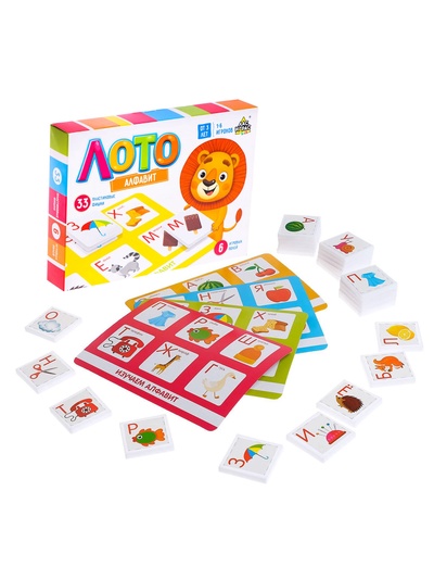 Уценка Лото «Алфавит», 1-4 игрока, 7+