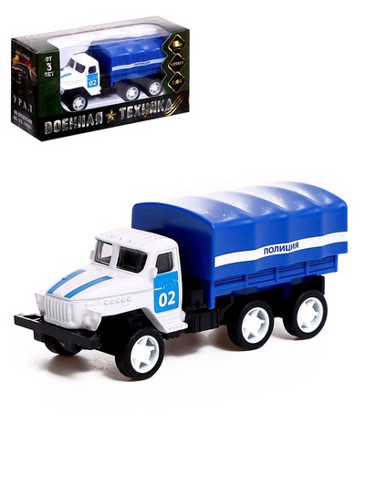 Грузовик металлический «УРАЛ», инерция, масштаб 1:64, МИКС