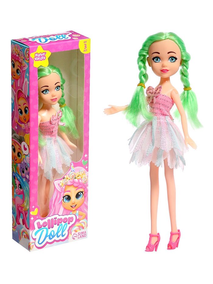 Кукла Lollipop doll, цветные волосы, МИКС - Фото 1