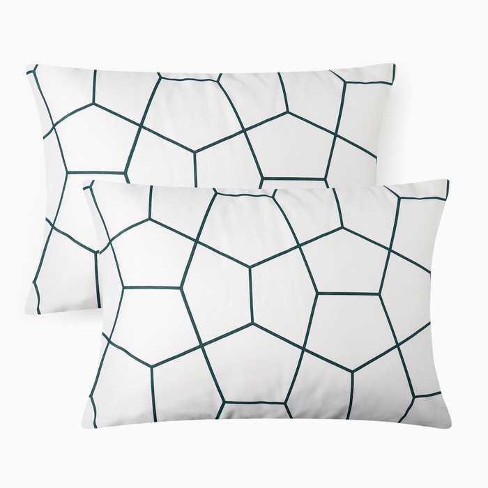 Комплект наволочек «Этель» Hexagon, 50×70 см, 2 шт., бязь, хлопок 100% - Фото 1