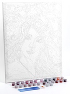 УЦЕНКА Картина по номерам на холсте с подрамником «Девушка в шляпе» 40×50 см - Фото 3