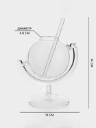 Бокал Magistro «Forma. Глобус», 350 мл 9×13.5 см, стекло, прозрачный 10722655 - фото 319828983