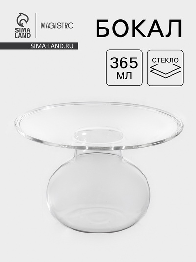 Стакан Magistro «Forma. Юпитер», 365 мл, 15.5×9.7 см, стекло, прозрачный