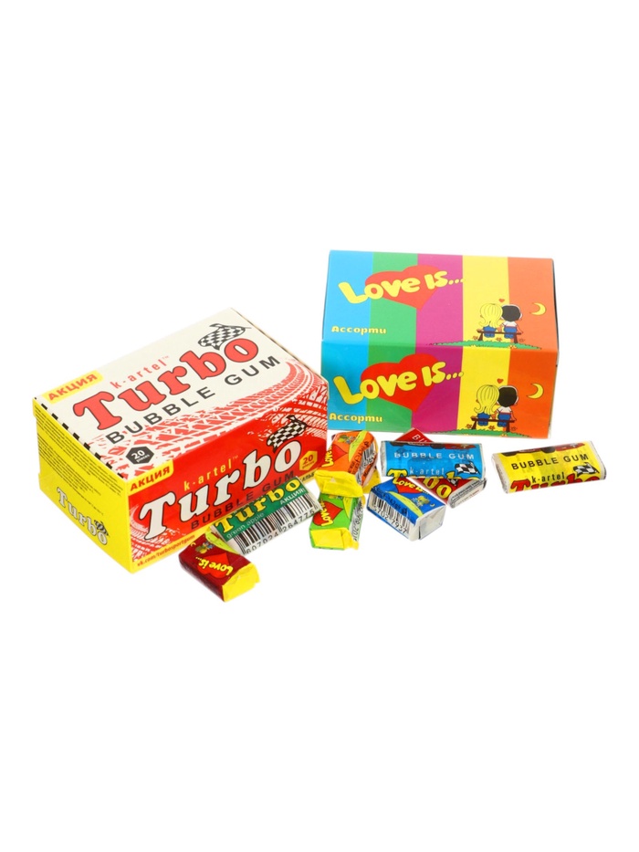 НАБОР Жевательных резинок Love is + Turbosport racing 40 шт.