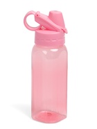 Бутылка для воды спортивная, прозрачная, 450 мл, 20×8 см, пластиковая, розовая - Фото 2