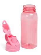 Бутылка для воды спортивная, прозрачная, 450 мл, 20×8 см, пластиковая, розовая - Фото 3