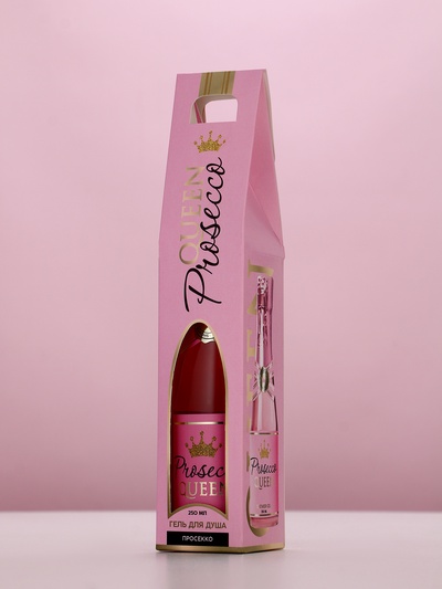 Гель для душа во флаконе шампанское Prosecco Queen, 250 мл, Чистое счастье