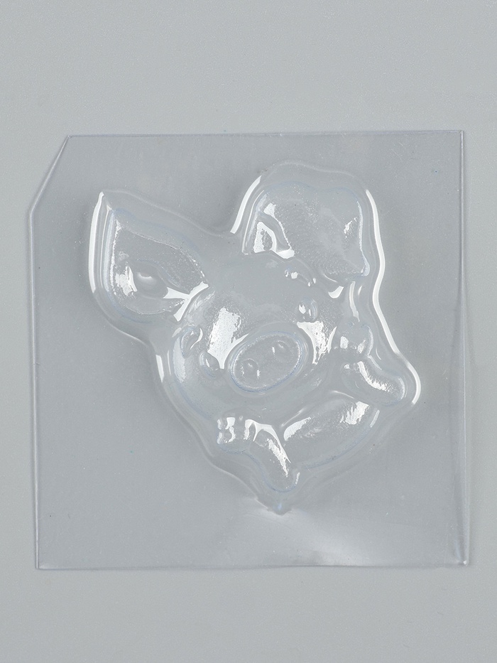 Форма для мыла пластиковая «Хрюша», 9×12 см - Фото 1