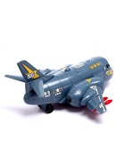 УЦЕНКА Самолёт «Транспортный», работает от батареек, световые и звуковые эффекты, серый - Фото 3