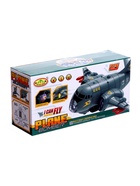 УЦЕНКА Самолёт «Транспортный», работает от батареек, световые и звуковые эффекты, серый - Фото 4