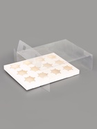 Коробка для 12 капкейков, с прозрачной крышкой, белая, 34.7?26.3?10 см набор 1 шт. (комплект 2 шт) - фото 51471264