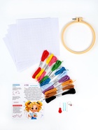 Вышивка крестиком с пяльцами для детей «Юная мастерица», набор для творчества - Фото 5