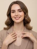 Кулоны парные на цепочке «Неразлучники», на магните, четыре сердца, цвет золото, 55 см - Фото 2