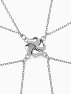 Кулоны парные на цепочке «Неразлучники», на магните, четыре сердца, серебро, 55 см - Фото 1