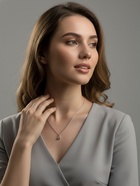 Кулоны парные на цепочке «Неразлучники», на магните, четыре сердца, серебро, 55 см - Фото 2