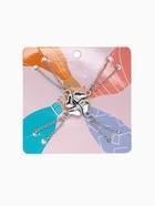 Кулоны парные на цепочке «Неразлучники», на магните, четыре сердца, серебро, 55 см - Фото 4