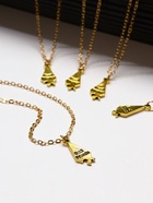 Кулоны парные на цепочке «Неразлучники», пять пазлов, цвет золото, 45 см - Фото 7