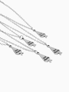 Кулоны парные на цепочке «Неразлучники», пять пазлов, цвет серебро, 45 см - Фото 4