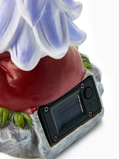 Садовая фигура из полистоуна «Гном лесничий», 25×14×12 см, с подсветкой