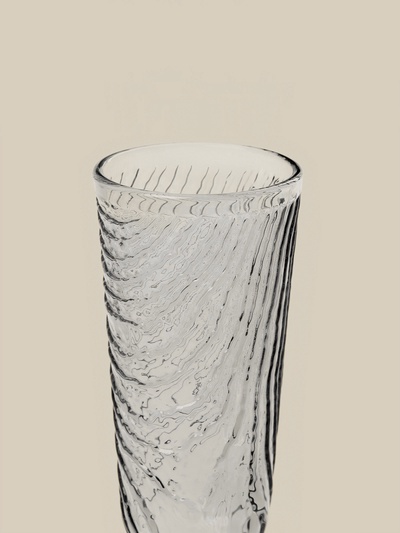 Бокал для шампанского SL-Home «Барк», 160 мл, стекло, серый