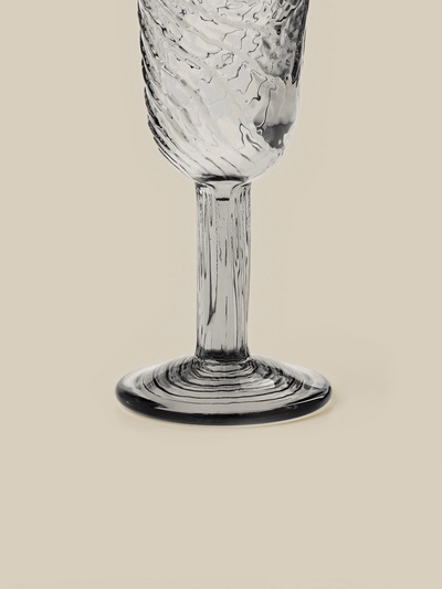 Бокал для шампанского SL-Home «Барк», 160 мл, стекло, серый