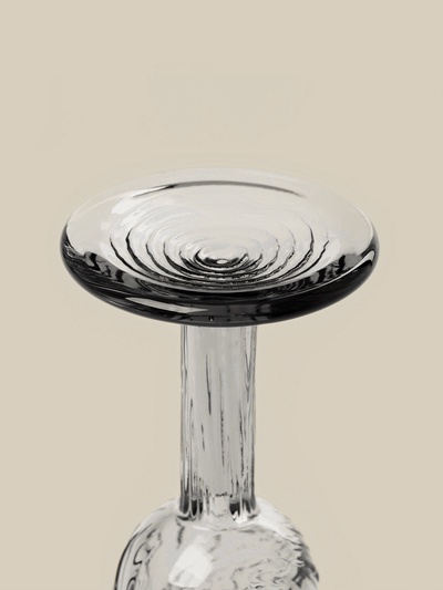 Бокал для шампанского SL-Home «Барк», 160 мл, стекло, серый