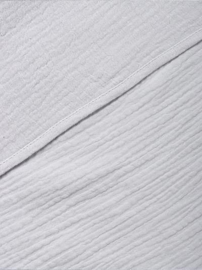 Полотенце - уголок муслиновое Крошка Я, 75×75 см, 100% хлопок, 120 г/м², серо-голубое