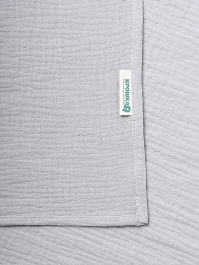 Полотенце - уголок муслиновое Крошка Я, 75×75 см, 100% хлопок, 120 г/м², серо-голубое