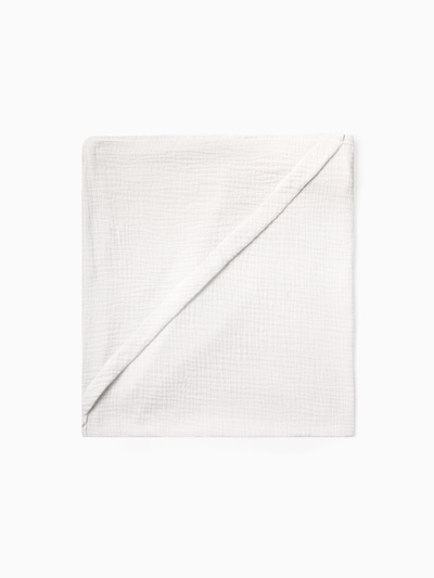 Полотенце - уголок муслиновый Крошка Я, 75×75 см, 100% хлопок, 120 г/м², белый