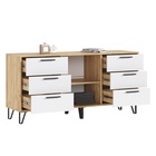 Комод для вещей «Флэш», с ящиками, 1502×426×730 мм, цвет браш вайт МДФ/дуб крафт - Фото 2