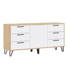 Комод для вещей «Флэш», с ящиками, 1502×426×730 мм, цвет браш вайт МДФ/дуб крафт - Фото 3