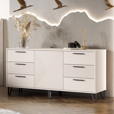 Комод для вещей «Флэш», с ящиками, 1502×426×730 мм, цвет кашемир МДФ/кашемир